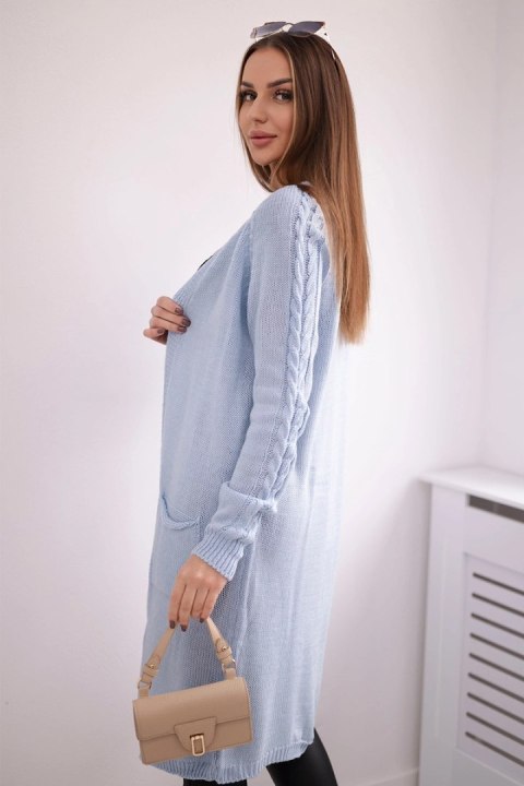 Sweter z kieszeniami niebieski uniwersalny