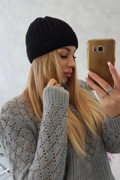 Czapka cienka Weronika K249 czarna uniwersalny