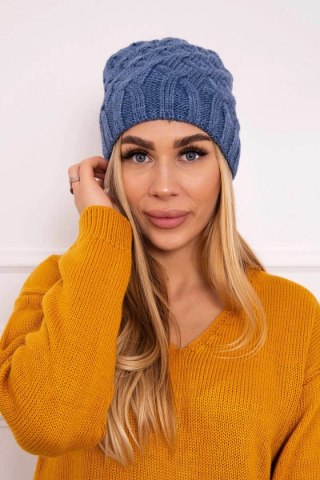 Czapka z polarem Agnieszka K239 jeansowa uniwersalny