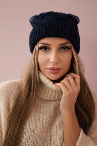 Czapka z polarem Alice K248 jeansowy+niebieski uniwersalny