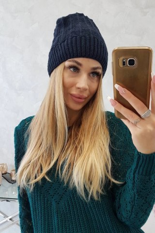 Czapka z polarem Anna K238 granatowa uniwersalny