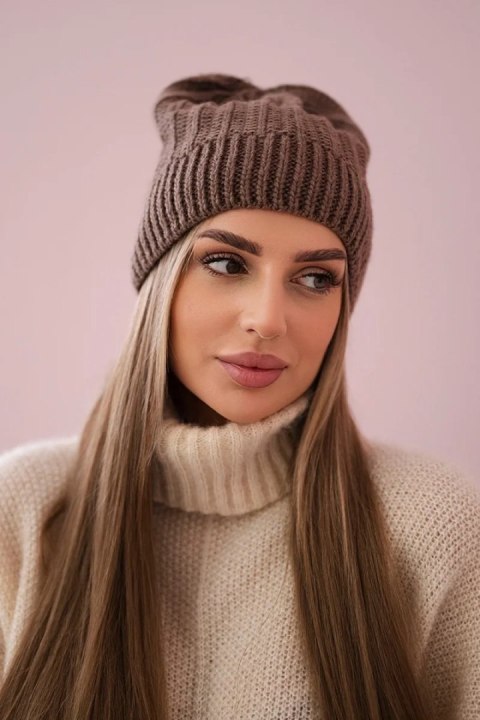 Czapka z polarem Anna K238 mocca uniwersalny Czapka z polarem Anna K238 mocca uniwersalny