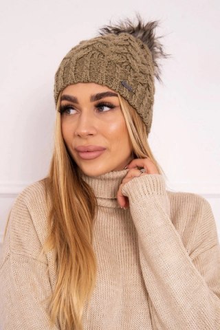 Czapka z polarem Daria K217 jasny khaki uniwersalny