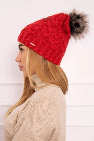 Czapka z polarem Daria K217 malinowa uniwersalny