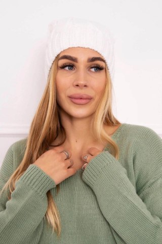 Czapka z polarem Iwona K221 biała uniwersalny