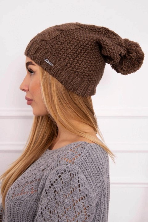 Czapka z polarem Justyna K253 cappuccino uniwersalny