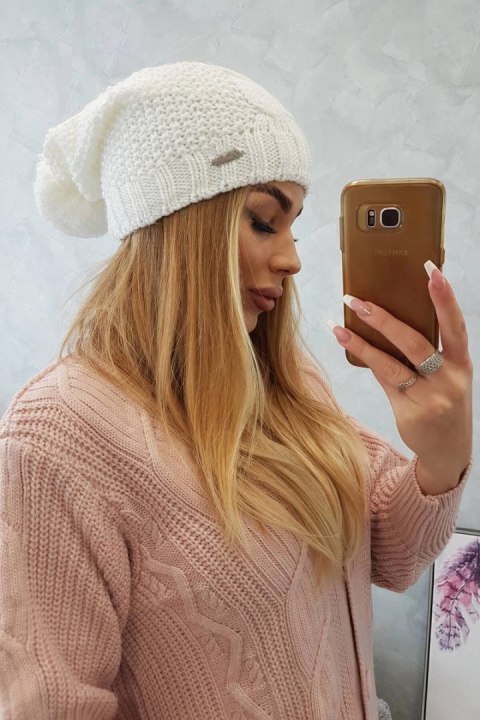 Czapka z polarem Karolina K243 biała uniwersalny