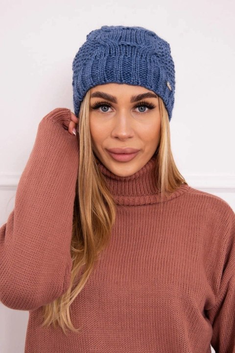 Czapka z polarem Karolina K243 jeansowa uniwersalny