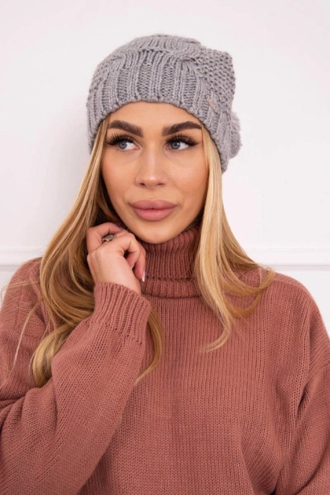 Czapka z polarem Karolina K243 szara uniwersalny