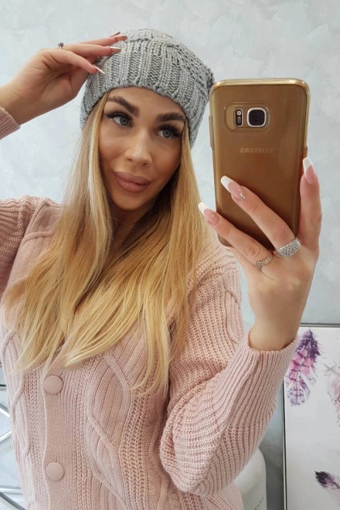 Czapka z polarem Karolina K243 szara uniwersalny