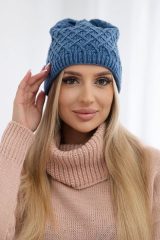 Czapka z polarem Kratka K204 jeansowa uniwersalny