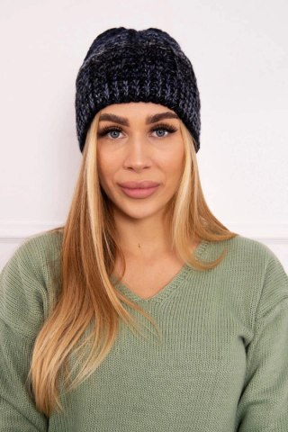 Czapka z polarem Melisa K241 czarny+granatowy uniwersalny