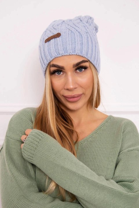Czapka z polarem Paulina K227 błękitna uniwersalny