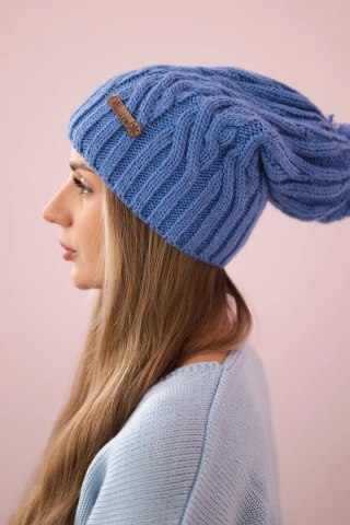 Czapka z polarem Paulina K227 jasno jeansowa uniwersalny