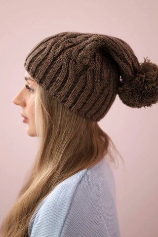 Czapka z polarem Paulina K227 mocca uniwersalny