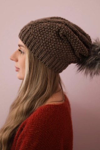 Czapka z polarem Sandra K210 cappuccino uniwersalny
