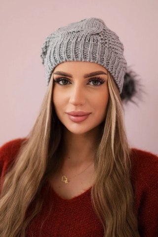 Czapka z polarem Sandra K210 jasno szara uniwersalny