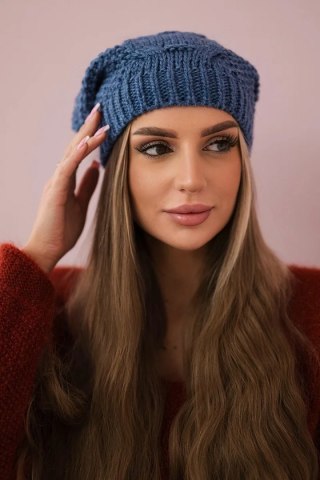 Czapka z polarem Sandra K210 jeansowa uniwersalny