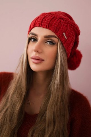 Czapka z polarem Sandra K210 malinowa uniwersalny