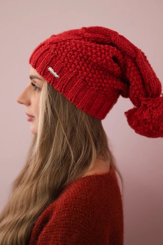 Czapka z polarem Sandra K210 malinowa uniwersalny