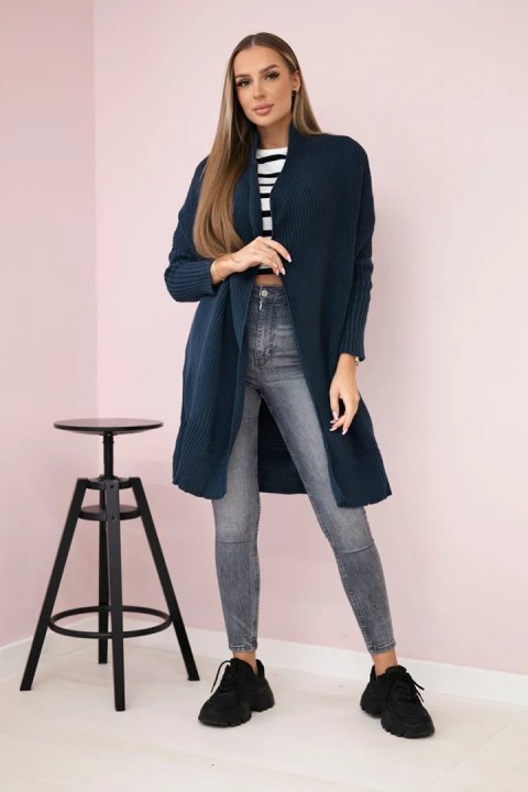 Sweter z rękawami typu nietoperz jeansowy uniwersalny