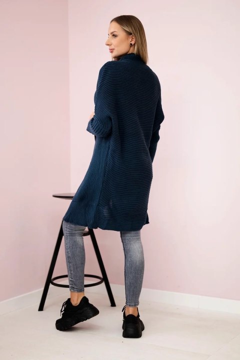 Sweter z rękawami typu nietoperz jeansowy uniwersalny