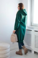Bluza ocieplana z rozcięciami na bokach ciemno zielona uniwersalny