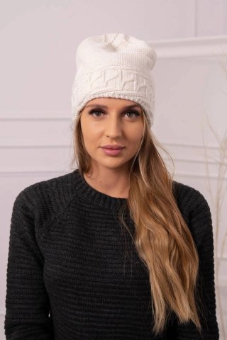 Czapka damska Aniela K338 ecru uniwersalny