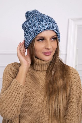 Czapka damska Delia K260 niebieska uniwersalny