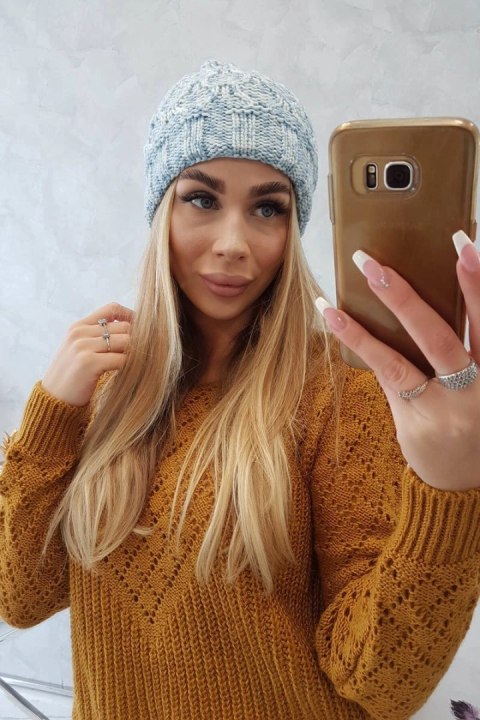 Czapka damska Eliza K205 niebieska uniwersalny