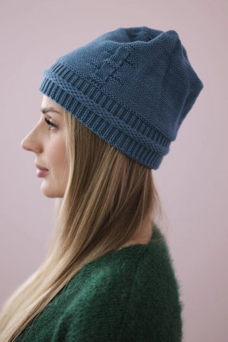 Czapka damska Kaja K339 jeansowa uniwersalny