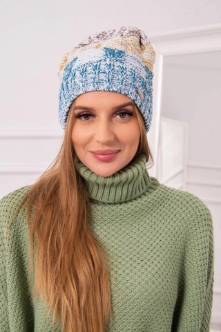Czapka z polarem Dolores K303 morski+kiwi+brązowy uniwersalny