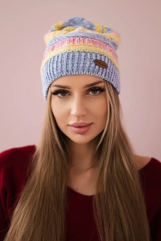 Czapka z polarem Patrycja K254 różowy+niebieski uniwersalny
