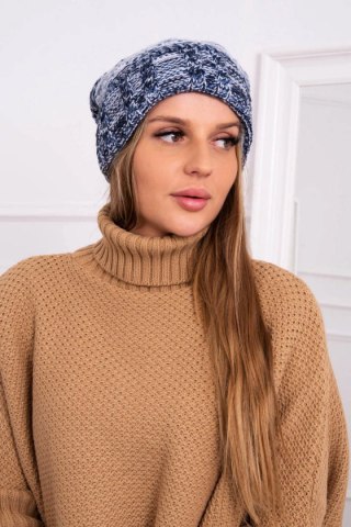 Czapka z polarem Pola K267 czarny+jeans uniwersalny