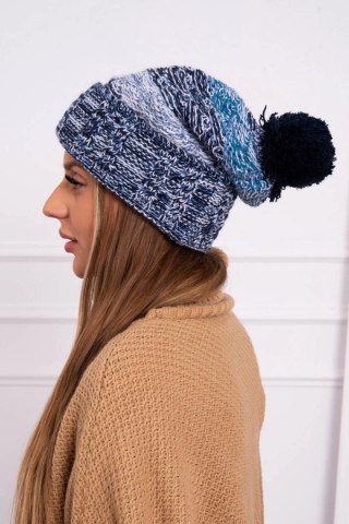 Czapka z polarem Pola K267 czarny+jeans uniwersalny