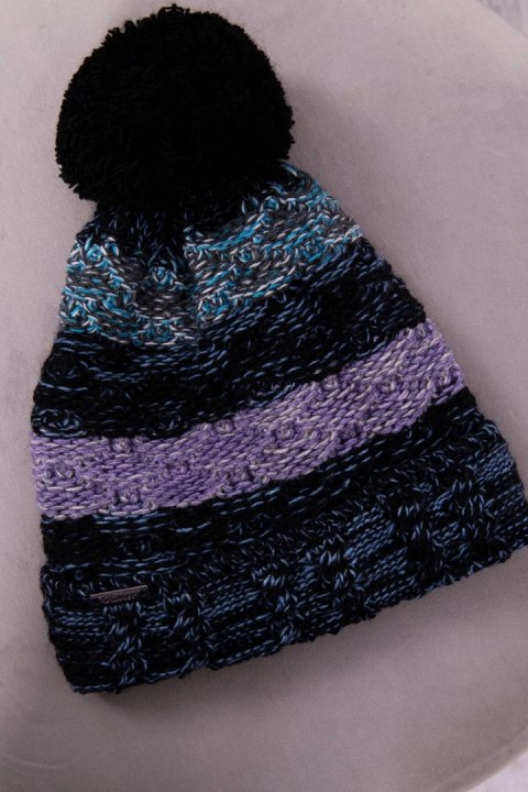 Czapka z polarem Pola K267 czarny+jeans uniwersalny