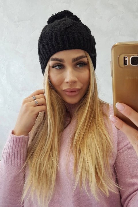 Czapka z polarem Stefania K278 czarna uniwersalny