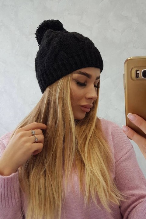 Czapka z polarem Stefania K278 czarna uniwersalny