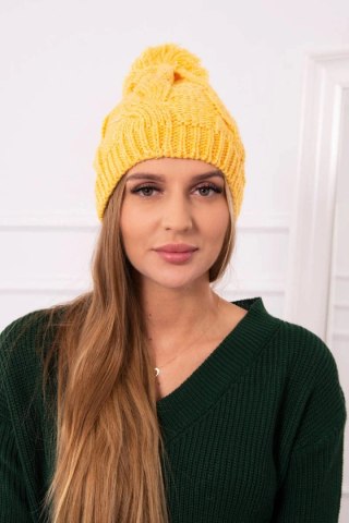 Czapka z polarem Stefania K278 żółta uniwersalny