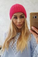 Czapka z wywinięciem Magda K293 fuksja uniwersalny