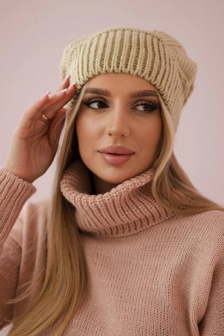 Czapka damska Ingrid K371 beżowa uniwersalny