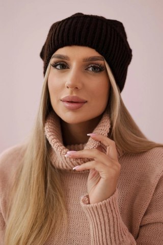 Czapka damska Ingrid K371 brązowa uniwersalny