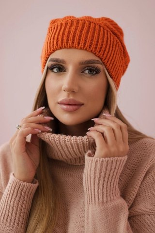Czapka damska Ingrid K371 pomarańczowa uniwersalny