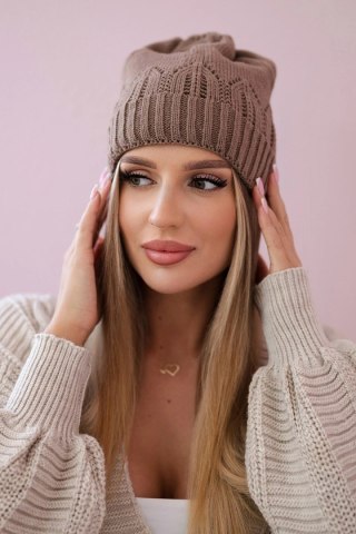 Czapka damska Irmina K333 mocca uniwersalny