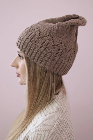 Czapka damska Irmina K333 mocca uniwersalny