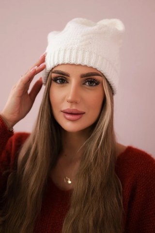 Czapka damska Lorena K377 biała uniwersalny