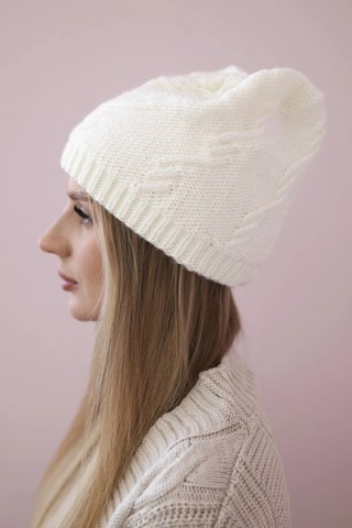 Czapka damska Lorena K377 ecru uniwersalny