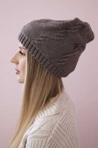 Czapka damska Lorena K377 mocca uniwersalny