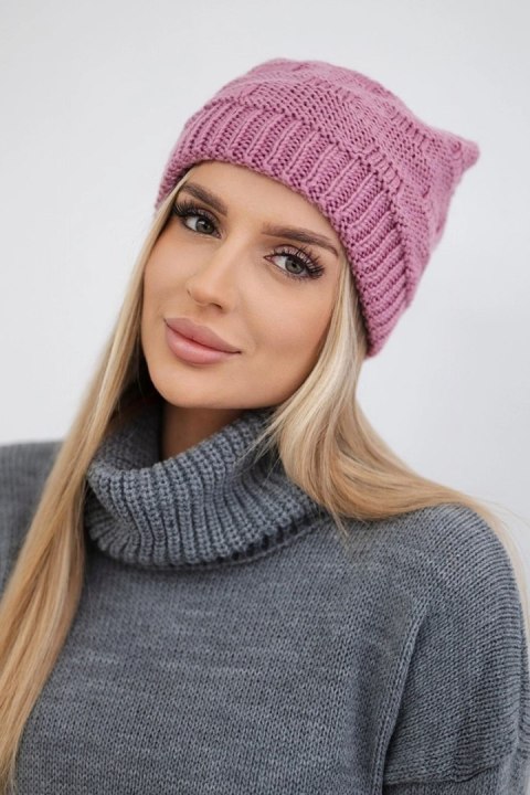Czapka damska Nastia K373 ciemno różowa uniwersalny