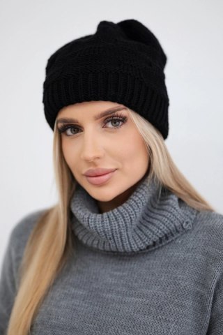 Czapka damska Nastia K373 czarna uniwersalny